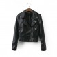 Bright Colors High Quality Ladies  Short Faux Leather Jacket