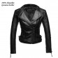 100% Real Leather Cool Motorcycle Red Black Coat