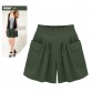 Stylish Loose Khaki High Waist Shorts - 32689926696