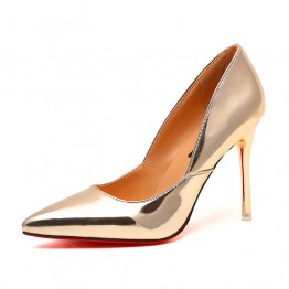 Elegant Thin Pointed Toe Leather Pumps