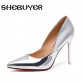 Elegant Thin Pointed Toe Leather Pumps - 32733182541