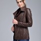  Guaranteed 100% Genuine Leather Sheepskin Brown Long Leather Trench 