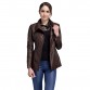 Guaranteed 100 Genuine Leather Sheepskin Brown Long Leather Trench - 32629470499