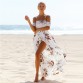 Attractive Bohemian Off The Shoulder Printed Dress - 32795887882