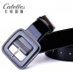 Genuine Leather Belt with Cummerbund Decoration - 32767165022