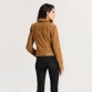 Genuine Leather Jacket Women Real Pigskin Slim Zipper Soft Suede