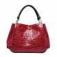Luxury Leather Crocodile Print Shoulder Bag - 32596065997