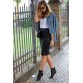 Sexy Black PU Leather Skirt - 32245525290