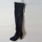 Chic Faux Suede Slim Boots