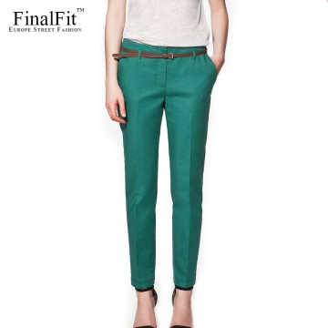 Stylish Casual Pants With Belt - 720343680