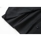 Elegant Black Blouse and Skirt - 32792190748