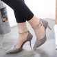 Sexy Suede Gold Metal Pointed Toe Thin Air Heels - 32702037316