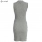 Sexy Sleeveless Knitted Casual Pencil Dress