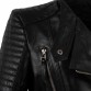 Genuine Leather Short Motorcycle Jacket Outerwear - 32430123534