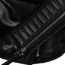 Genuine Leather Short Motorcycle Jacket Outerwear