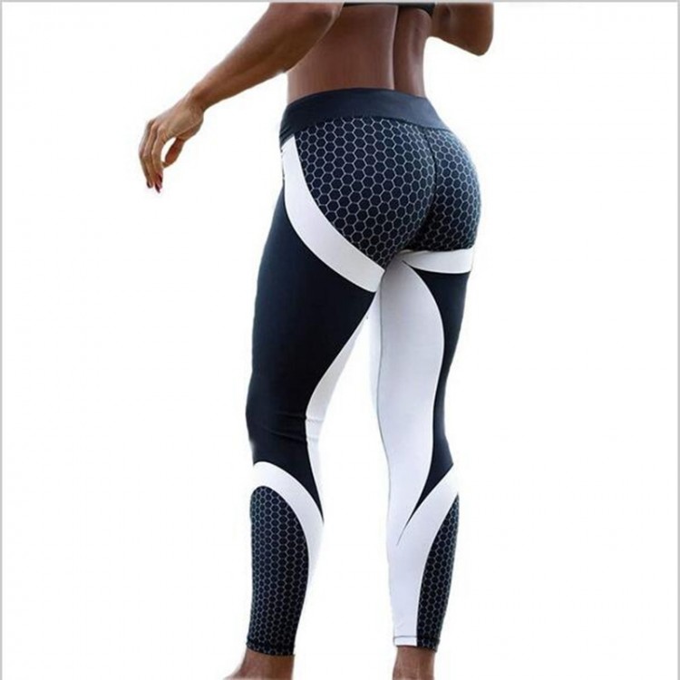 Hayoha Mesh Pattern Print Leggings fitness Leggings For Women Sporting ...