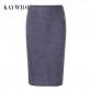 Sexy Suede Pencil Skirt - 32777430482