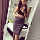 Sexy Suede Pencil Skirt - 32777430482