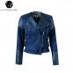 Gray Zipper Suede Faux Leather Jacket 