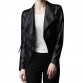 Ladies Fashion 100 Real Sheepskin Black Pink Soft Thin Female Genuine Leather Jacket - 32384862160
