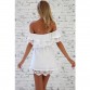 Elegant Vintage Lace White Mini Dress - 32686243536