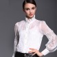 Classic Floral Bow Embroidered Shirt - 32613340276