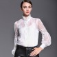 Classic Floral Bow Embroidered Shirt - 32613340276