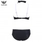 Stylish Black And White Bikini - 32615046810