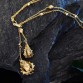Classic Gold Colored Long Chain Necklace of Austrian Rhinestones