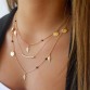 Beautiful Multi Layer Gold Silver Chain Beads Leaves Pendant Necklace - 32736237243