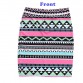Beautiful Striped Floral High Waist Skirt - 32612188059