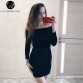 Sexy Off Shoulder Velvet Dress - 32771769615