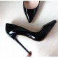 Elegant And Sexy Pointed Toe Leather Heels - 32656604765