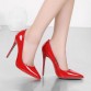 Elegant And Sexy Pointed Toe Leather Heels - 32656604765