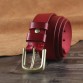 Top Quality Genuine Leather Women Belt Solid Brass Pin Buckle Red Belt 