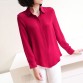 Real Silk Long Sleeve Solid Chiffon Shirt - 32723981217