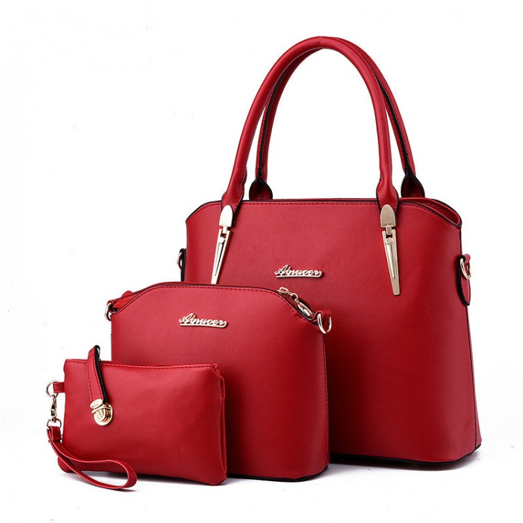 Leather Designer Handbags Set of 3Purses